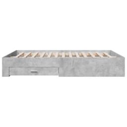 Berkfield Home Bed Frame with Drawers without Mattress Concrete Grey 160x200 cm - thumbnail 5