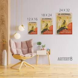 "Artery8 Journal Vintage Newspaper Magazine Cover Steinlen Canvas Wall Art - Size: W18"" x H24""" - thumbnail 4