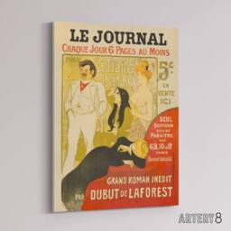 "Artery8 Journal Vintage Newspaper Magazine Cover Steinlen Canvas Wall Art - Size: W18"" x H24""" - thumbnail 2
