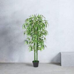 Tradala Trees Lush Artificial Tree Bamboo in Plant Pot in Dark Green - Size: 4ft - thumbnail 3