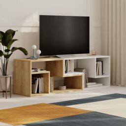 Decortie Glis' Modern Corner TV Unit for TVs Up to 35 Inches in White - Size: 1 Pack - thumbnail 4