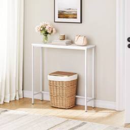 EONLION White-without charging station 75 cm Console Table Hallway in White - Size: 100 cm