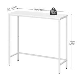 EONLION White-without charging station 75 cm Console Table Hallway in White - Size: 100 cm - thumbnail 2