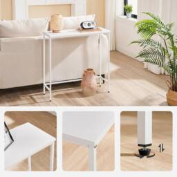 EONLION White-without charging station 75 cm Console Table Hallway in White - Size: 100 cm - thumbnail 3