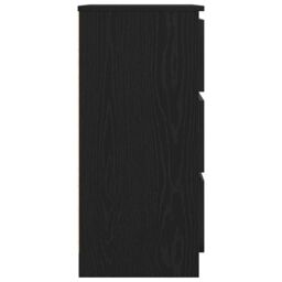 Berkfield Home Sideboard Black Oak 60x35x76 cm Engineered Wood - Size: 60 x 35 x 76 cm - thumbnail 7