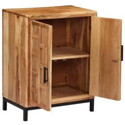 Berkfield Home Sideboard Solid Acacia Wood 60x35x76 cm Brown - Size: 60 x 35 x 76 cm - thumbnail 3