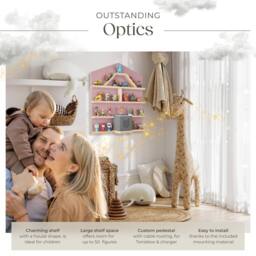 tectake Mylittlestory House Wall Shelf For Up To 50 Tonies in Pink - thumbnail 3