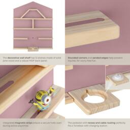tectake Mylittlestory House Wall Shelf For Up To 50 Tonies in Pink - thumbnail 5
