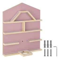 tectake Mylittlestory House Wall Shelf For Up To 50 Tonies in Pink - thumbnail 1