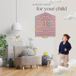 tectake Mylittlestory House Wall Shelf For Up To 50 Tonies in Pink - thumbnail 8