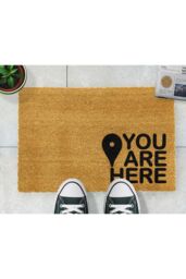Artsy Mats You are Here Doormat Regular Size 60x40cm in Light Brown - Size: 40 cm x 60 cm - thumbnail 3