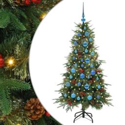 Berkfield Home Artificial Hinged Christmas Tree Green 150 cm PE & PVC - thumbnail 2