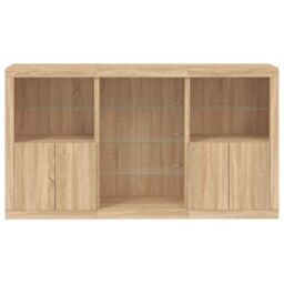 Berkfield Home Sideboard with LED Lights Sonoma Oak 181.5x37x100 cm in Brown - thumbnail 6