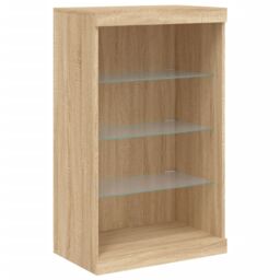 Berkfield Home Sideboard with LED Lights Sonoma Oak 181.5x37x100 cm in Brown - thumbnail 9