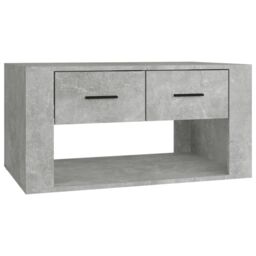 Berkfield Home Coffee Table Concrete Grey 80x50x40 cm Engineered Wood - Size: 80 x 50 x 40 cm - thumbnail 2