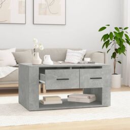 Berkfield Home Coffee Table Concrete Grey 80x50x40 cm Engineered Wood - Size: 80 x 50 x 40 cm - thumbnail 3
