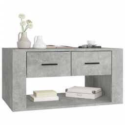 Berkfield Home Coffee Table Concrete Grey 80x50x40 cm Engineered Wood - Size: 80 x 50 x 40 cm - thumbnail 4