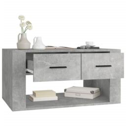 Berkfield Home Coffee Table Concrete Grey 80x50x40 cm Engineered Wood - Size: 80 x 50 x 40 cm - thumbnail 5