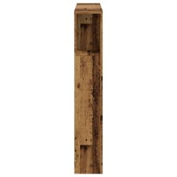 Berkfield Home Headboard Cabinet Old Wood 100x19x104.5 cm Engineered Wood in Brown - thumbnail 5