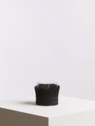 Orsina Coastal Styled Small Candle Holder, Modern Candle Holder, Round Glass Candle Holder in Black - thumbnail 4