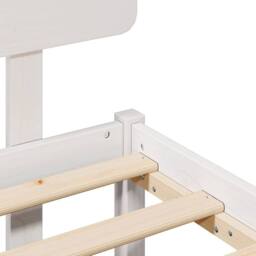 Berkfield Home Bed Frame with Headboard White 140x190 cm Solid Pine Wood - thumbnail 8