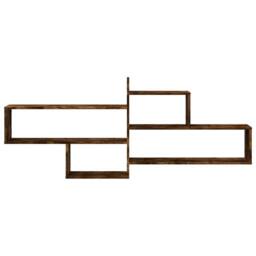 Berkfield Home Wall Shelf Smoked Oak 167.5x18x68 cm Engineered Wood in Brown - thumbnail 4