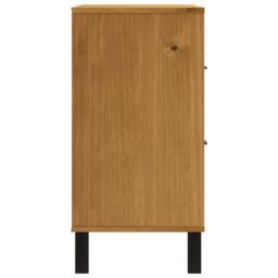 Berkfield Home Drawer Cabinet FLAM 80x40x80 cm Solid Wood Pine in Brown - Size: 80 x 40 x 80 cm - thumbnail 6