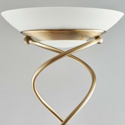 Loops Mother & Child Floor Lamp Antique Brass Tall Twin Light Dimmer Flexible Reading in Metallics - thumbnail 4