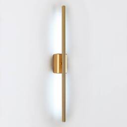 Goeco 8W Modern Gold LED Wall Sconce, 6500K Linear Wall Light Fixture