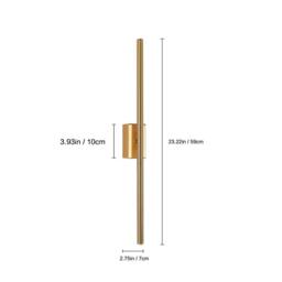 Goeco 8W Modern Gold LED Wall Sconce, 6500K Linear Wall Light Fixture - thumbnail 8