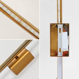 Goeco 8W Modern Gold LED Wall Sconce, 6500K Linear Wall Light Fixture - thumbnail 9