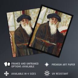 "Artery8 Self Portrait With Paint Palette Pissarro Wall Art Poster Print - Size: W24"" x H32""" - thumbnail 2