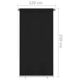 Berkfield Home Outdoor Roller Blind 120x230 cm Black - thumbnail 6