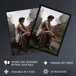 Artery8 Camille Corot Eurydice Nursing a Serpent Bite Framed Wall Art Print - Size: A4 - thumbnail 2