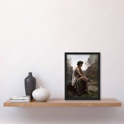 Artery8 Camille Corot Eurydice Nursing a Serpent Bite Framed Wall Art Print - Size: A4 - thumbnail 4