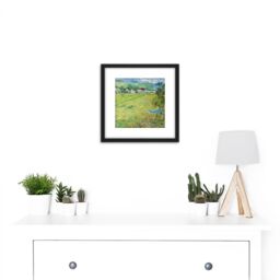 Artery8 Vincent Van Gogh Les Vessenots A Auvers 8X8 Inch Square Wooden Framed Wall Art Print Picture with Mount in Black - thumbnail 2
