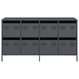 Berkfield Home Sideboard Anthracite 135x39x73.5 cm Cold-rolled Steel in Black - thumbnail 5