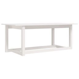 Berkfield Home Coffee Table White 110x55x45 cm Solid Wood Pine - Size: 110 x 55 x 45 cm - thumbnail 2