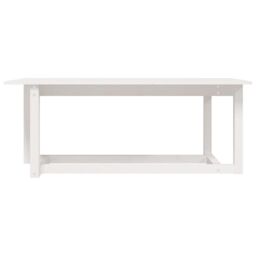 Berkfield Home Coffee Table White 110x55x45 cm Solid Wood Pine - Size: 110 x 55 x 45 cm - thumbnail 3