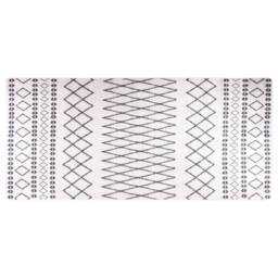 Berkfield Home Rug Washable 80x300 cm Black & White Anti Slip - Size: Medium - thumbnail 2