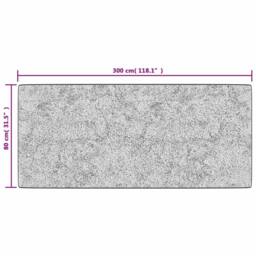 Berkfield Home Rug Washable 80x300 cm Black & White Anti Slip - Size: Medium - thumbnail 5