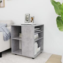 Berkfield Home Rolling Cabinet Concrete Grey 60x53x72 cm Engineered Wood - Size: 60 x 53 x 72 cm - thumbnail 1