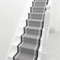runrug Stair Runner Carpet - Reversible & Durable, 2mm - 'Geo' in Black - Size: 60 cm x 540 cm - thumbnail 5