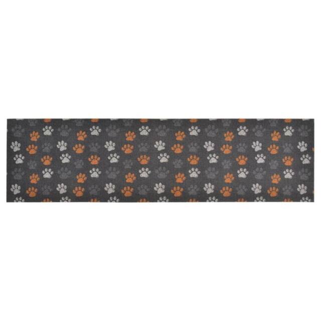Berkfield Home Kitchen Rug Washable Paws 45x150 cm Velvet - image 1
