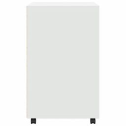 Berkfield Home Rolling Cabinet White 60x48x81 cm Engineered Wood - Size: 60 x 48 x 81 cm - thumbnail 5
