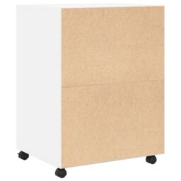 Berkfield Home Rolling Cabinet White 60x48x81 cm Engineered Wood - Size: 60 x 48 x 81 cm - thumbnail 6