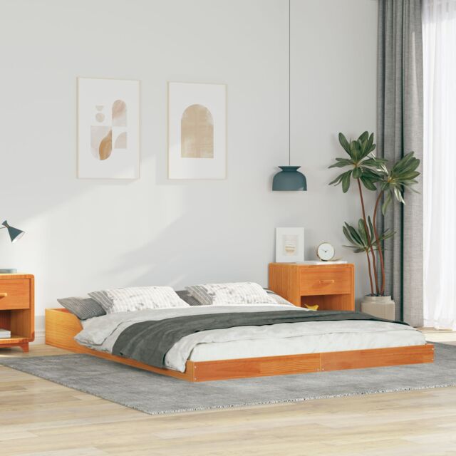 Berkfield Home Wax brown 160 x 220 cm Solid pine wood - image 1