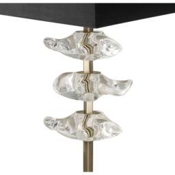 Netlighting Akira Table Lamp 2 Light E27 Antique Brass With Black Shade in Bronze - thumbnail 5