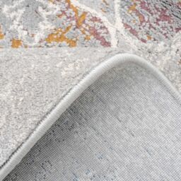 Kukoon Silver Multicolour Distressed Floral Medallion Rug in Light Grey - Size: 120 cm x 170 cm - thumbnail 5