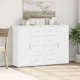 Berkfield Home Sideboards 2 pcs White 60x31x84 cm Engineered Wood - Size: 60 x 31 x 84 cm - thumbnail 4